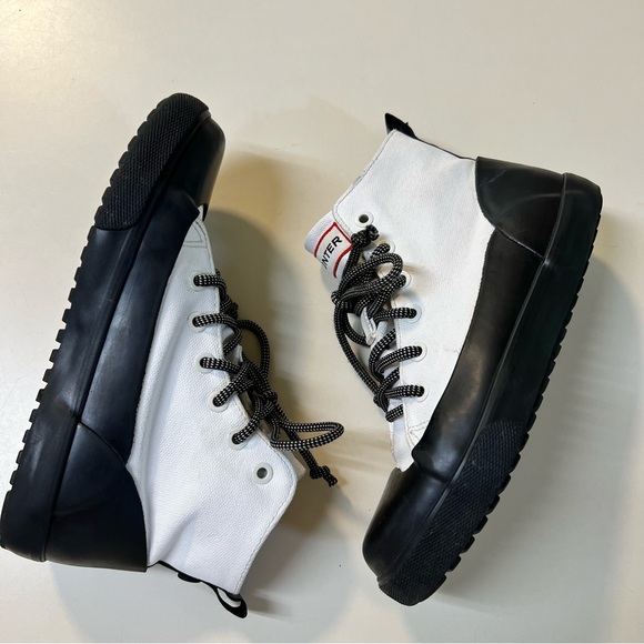 HUNTER For Target Canvas Lace Up Outdoor Unisex Bootie Boots Kids size 3 - Picture 3 of 7